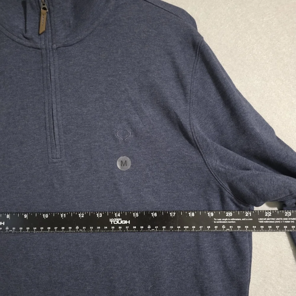 NWT Biltmore Mens Navy 1/4 Zip Pullover Sweatshirt Size Medium